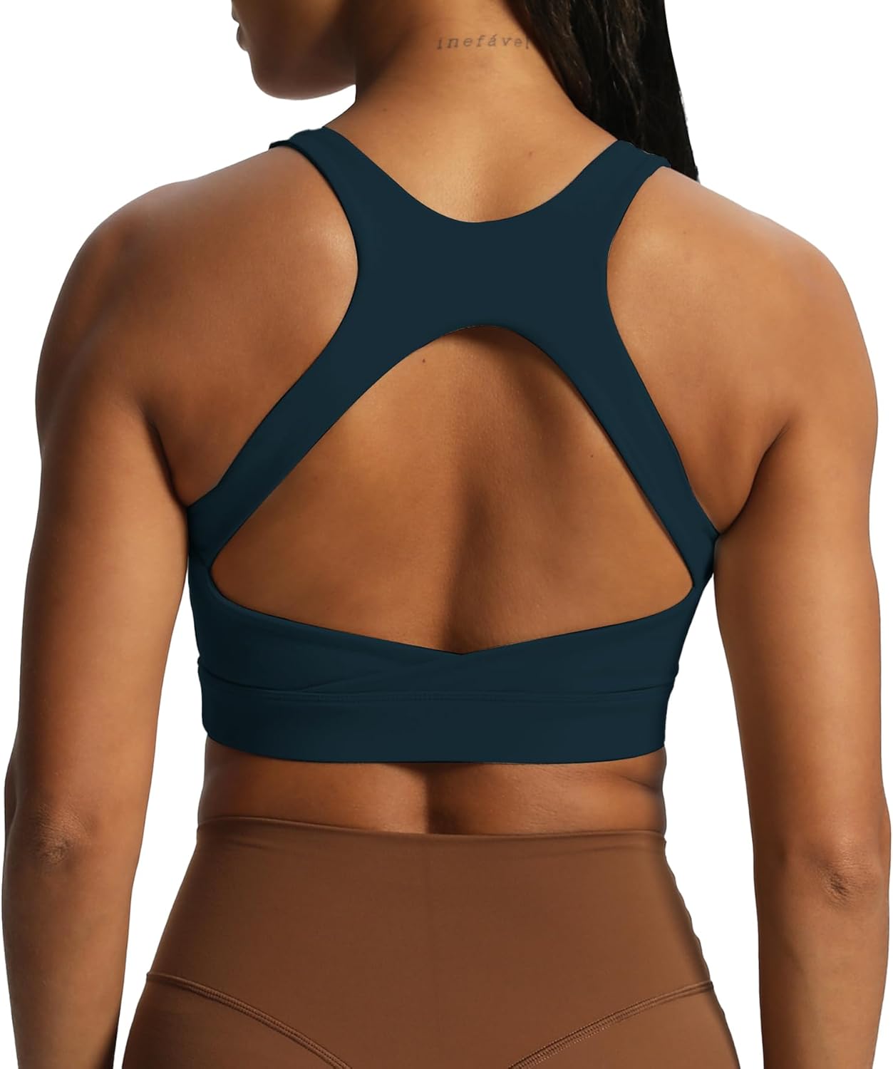 Aoxjox Women's Workout Sports Bras High Impact Fitness Backless Padded Training...