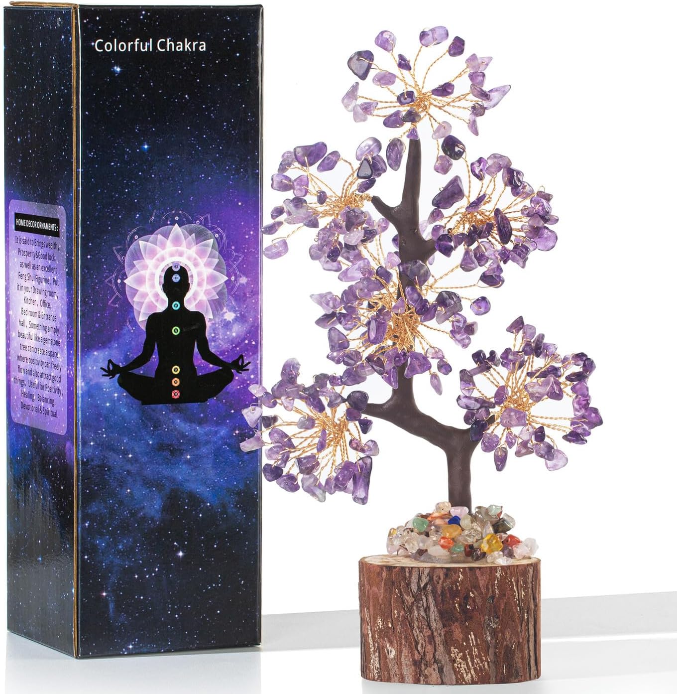 MAIBAOTA Purple Office Home Decor for Positive Energy Purple Tree Amethyst Cryst...