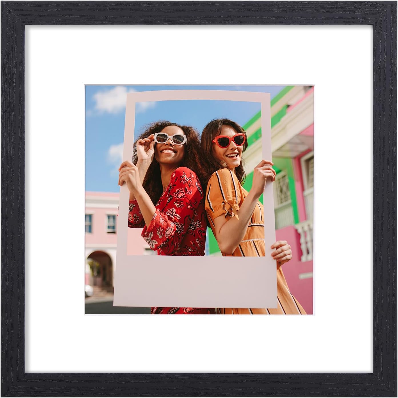 Vittanly 12x12 Picture Frame, Engineered Wood with Shatter Resistant Plexiglass,...