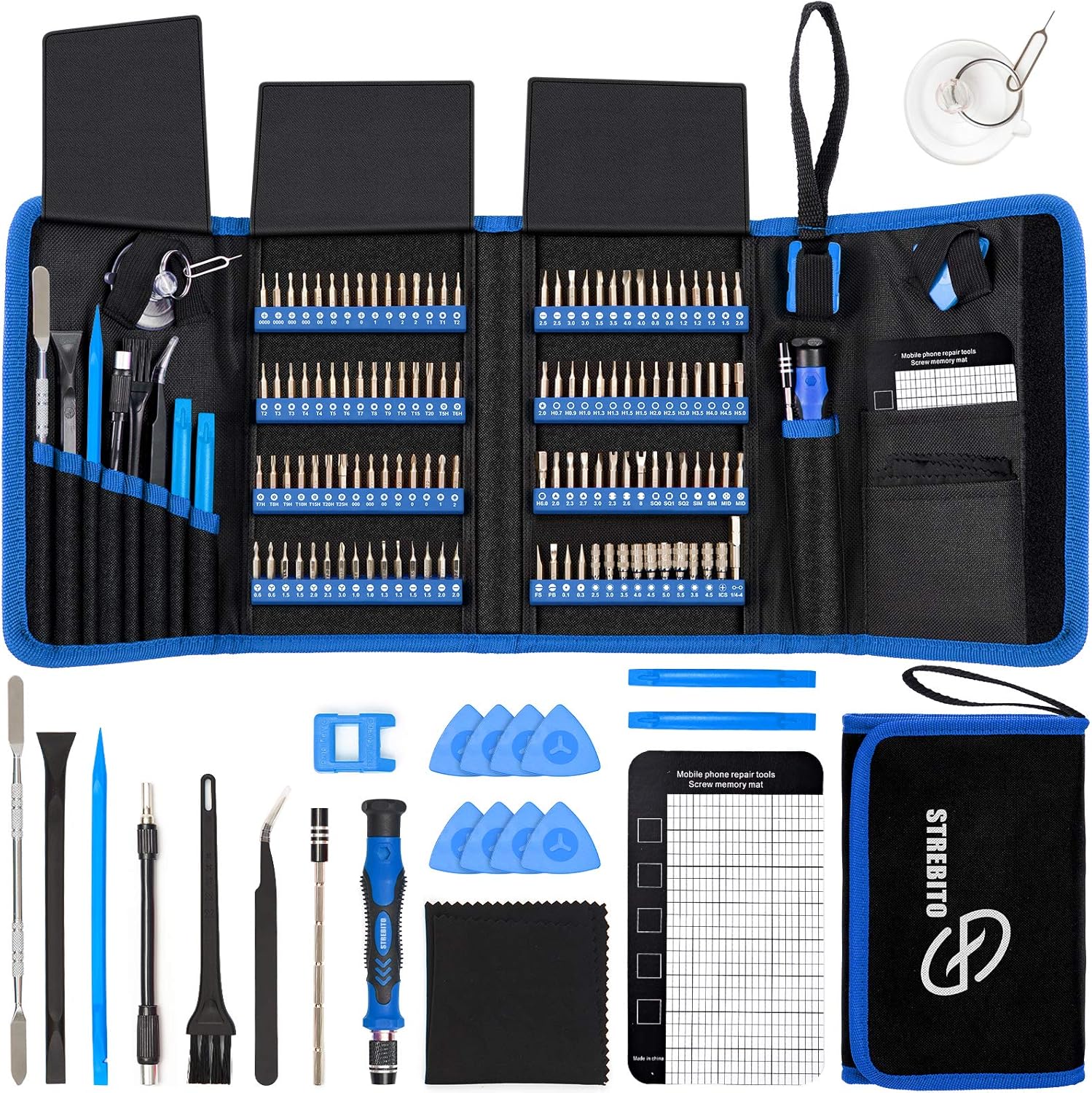 STREBITO Electronics Precision Screwdriver Sets 142-Piece with 120 Bits Magnetic...