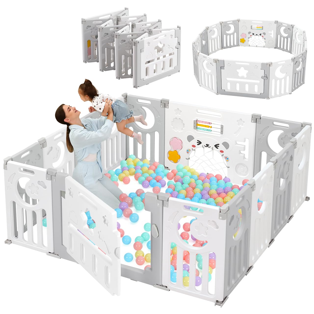 Baby Playpen,Dripex Foldable Baby Playpen for Babies and Toddlers, 25 Sq. Ft of...