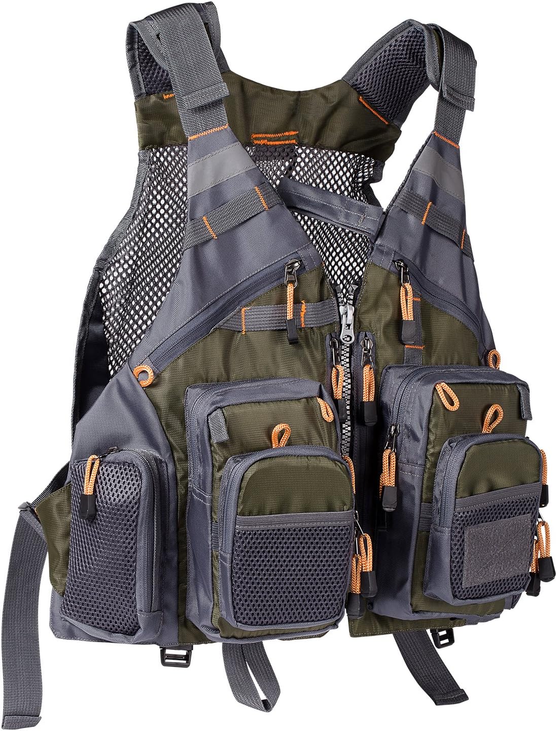 BASSDASH Strap Fishing Vest Adjustable for Men and Women, for Fly Bass Fishing a...