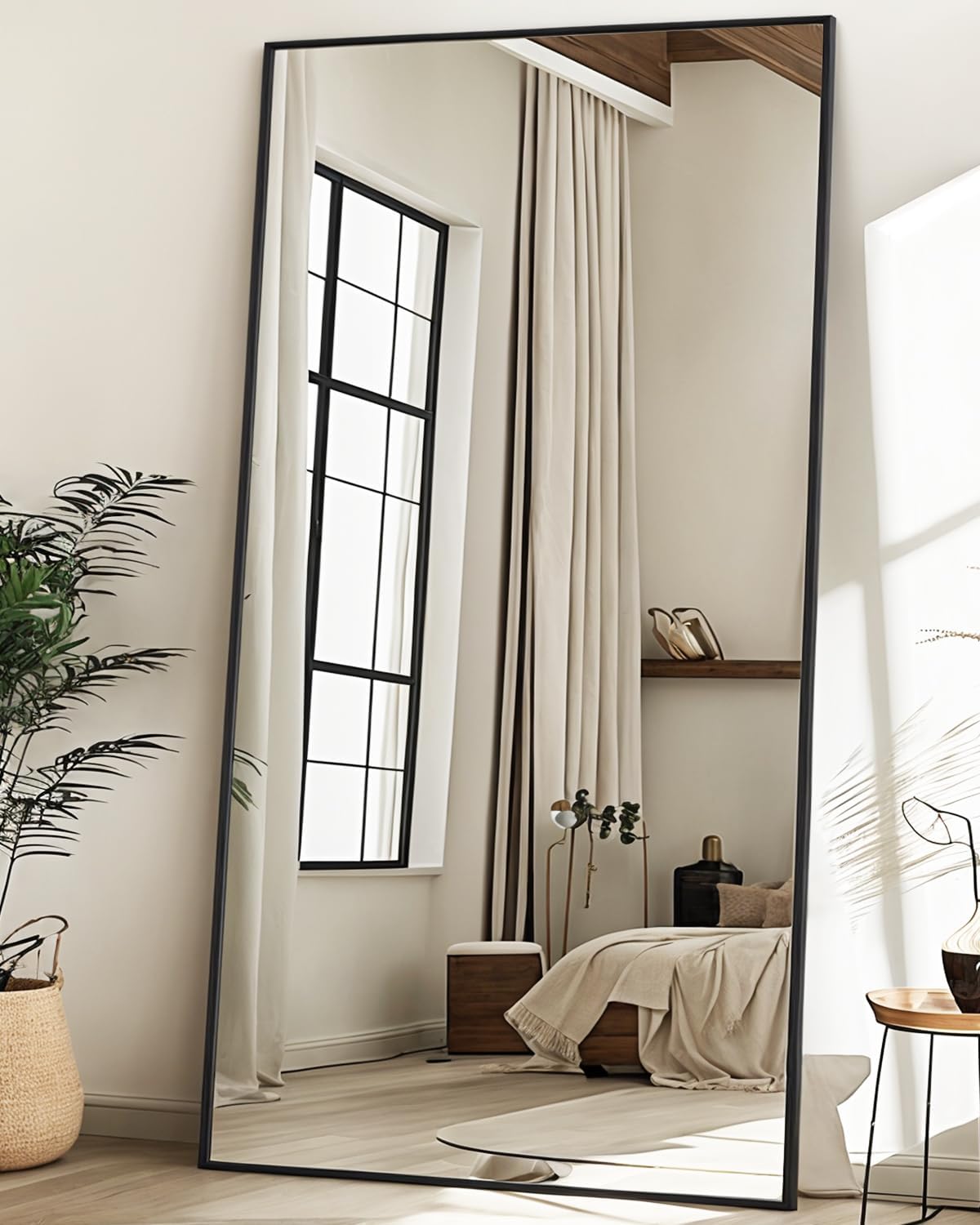 Antok Full Length Mirror, 78"x38" Floor Mirror, Floor Standing Mirror Freestandi...