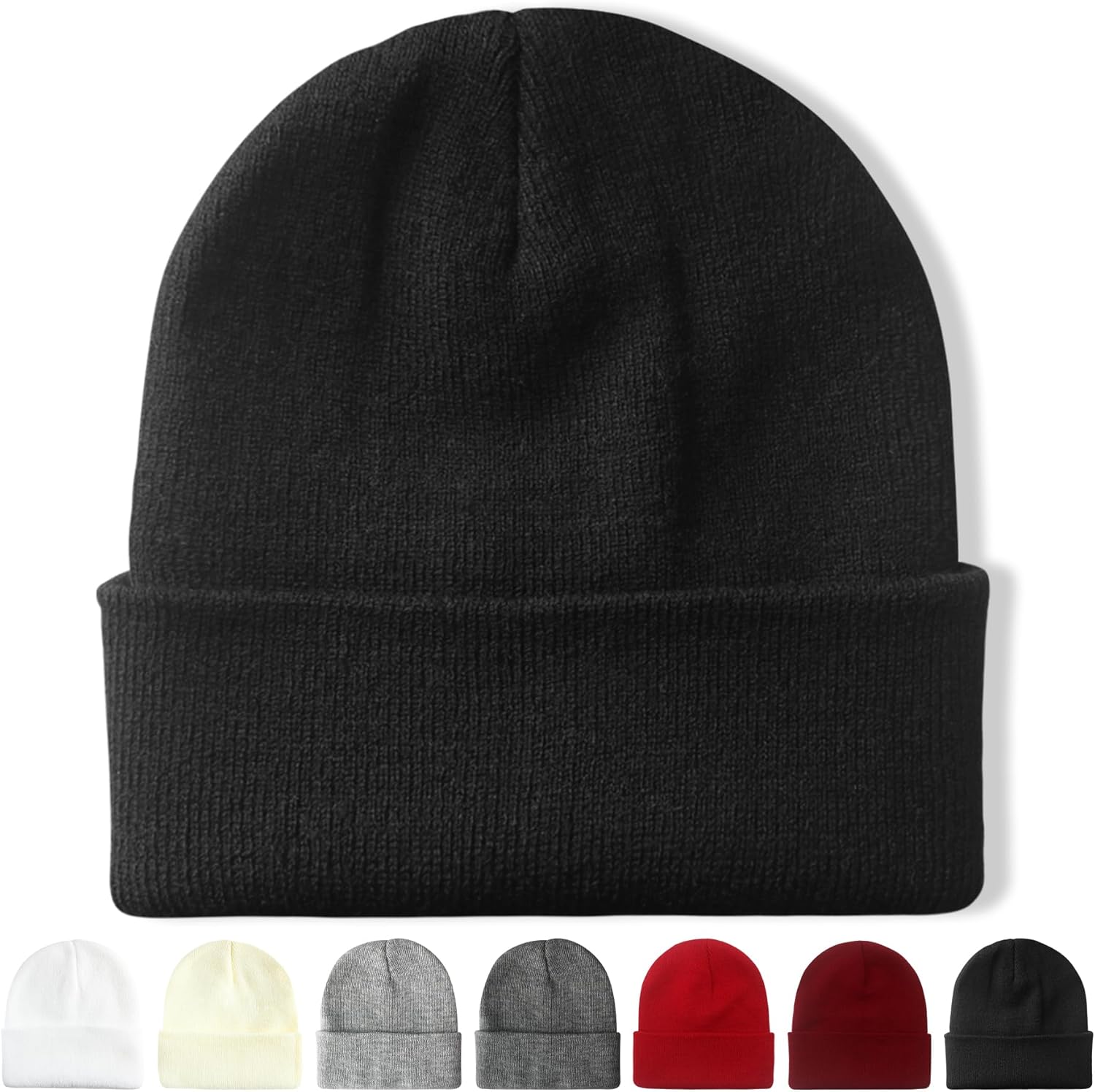 NPQQUAN Beanie for Men Women Winter Hats for Mens Beanie Cuffed Knit Beanies Sku...