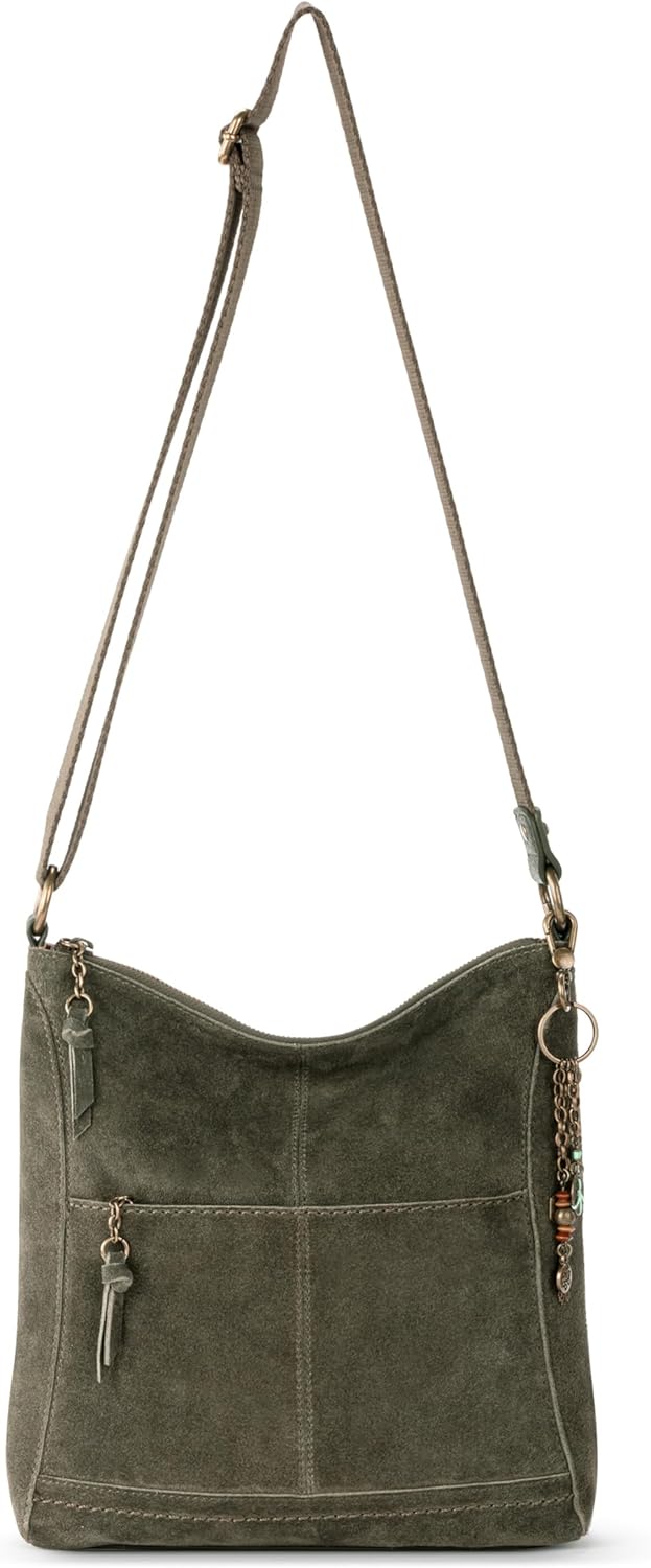 The Sak Lucia Crossbody Bag in Leather, Convertible Purse with Adjustable Strap...