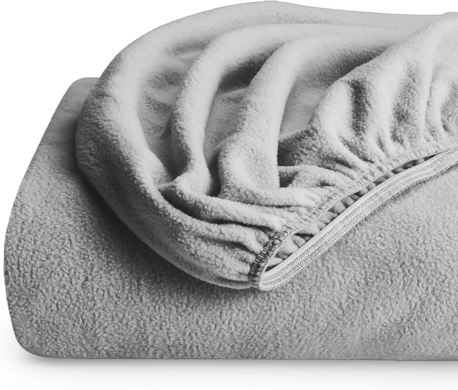 Bare Home Super Soft Fleece Fitted Sheet - Split Head Flex King Size - Extra Plu...