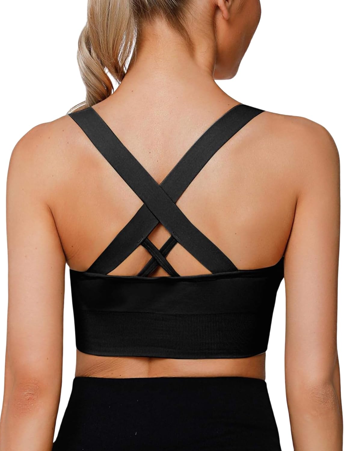 Supportive Sports Bras for Women High Impact, Women Sports Bra Cross Back Strapp...