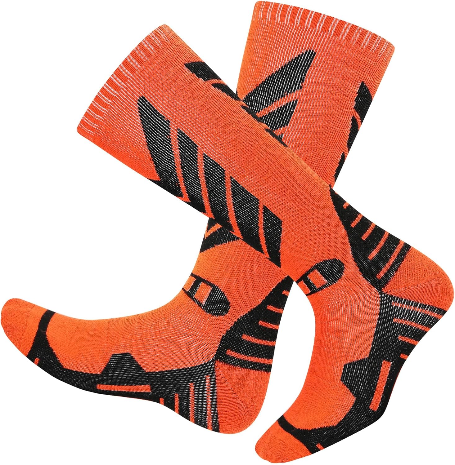 Merino Wool Ski Socks - 2 Pairs Knee High Skiing Socks, Winter Warm Snowboard Th...