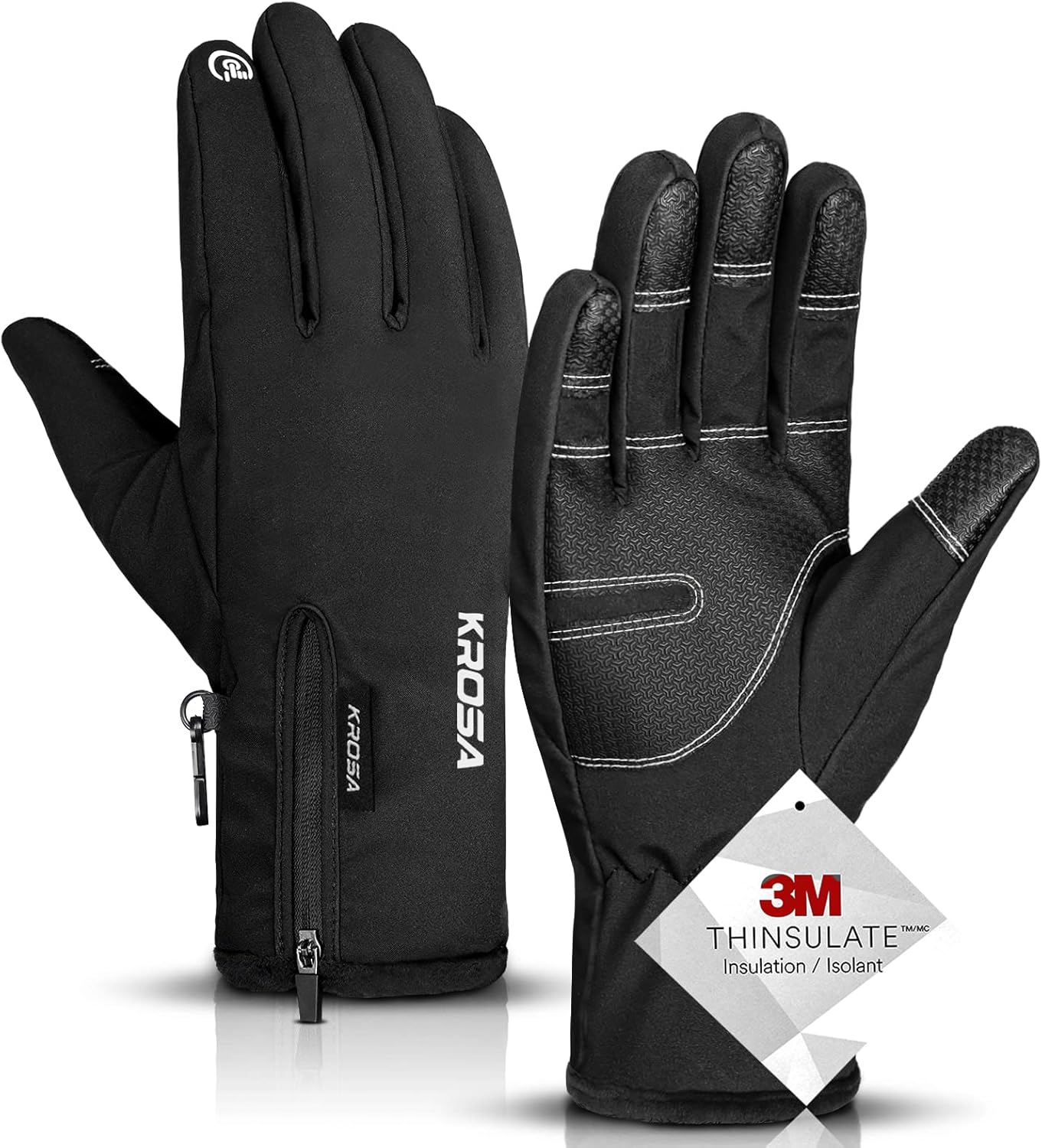 -10℉ Winter Gloves Men Women & Kids, 5-Layer Water...