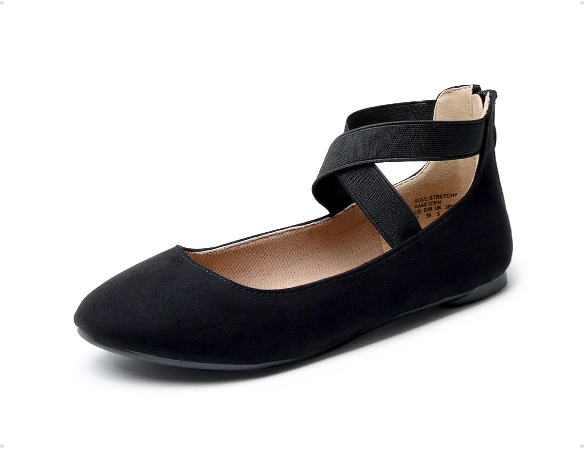 DREAM PAIRS Women's Comfortable Fashion Elastic An...