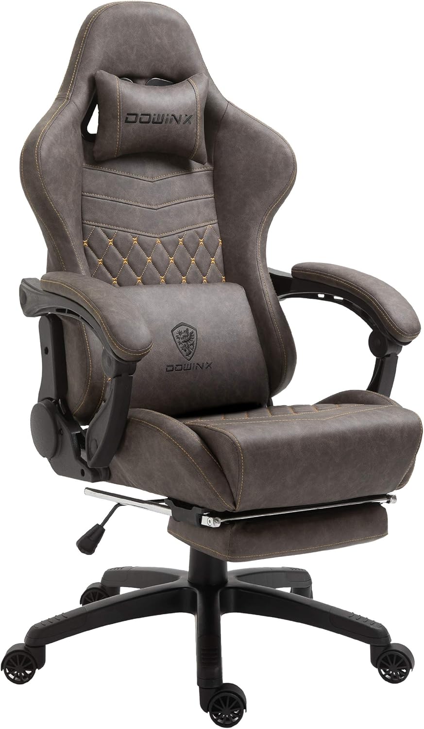 Dowinx Gaming Chair Office Desk Chair with Massage Lumbar Support, Vintage Style...