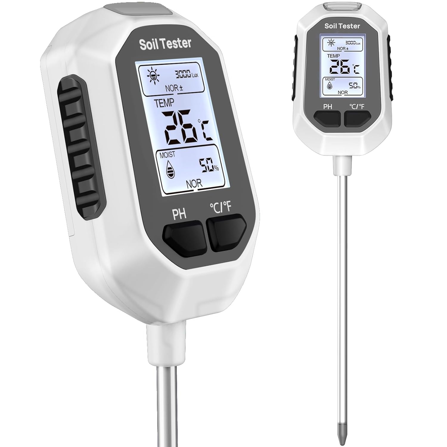 4-in-1 Soil Moisture Meter Digital Plant Temperature/Soil Moisture/PH Meter/Sunl...