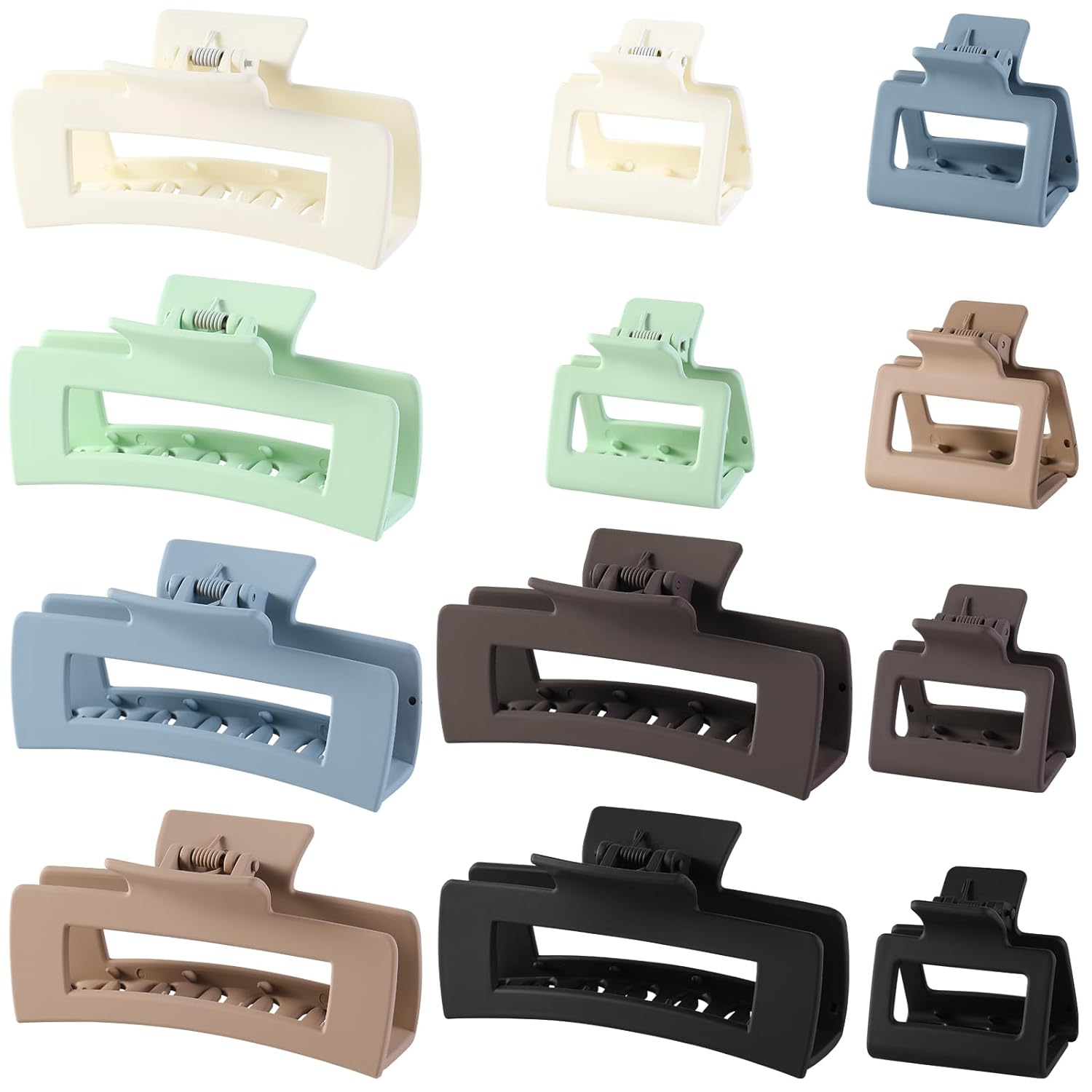 12 Pcs Rectangle Hair Clips, Hair Accessories for Women and Girls, Including 6 P...