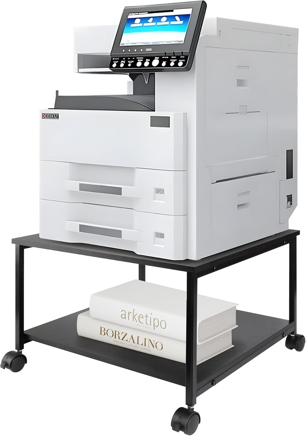 EMERIT Printer Stand,19.5''x19.5''x12.8'' 2 Tier Large Printer Laser Table Heavy...
