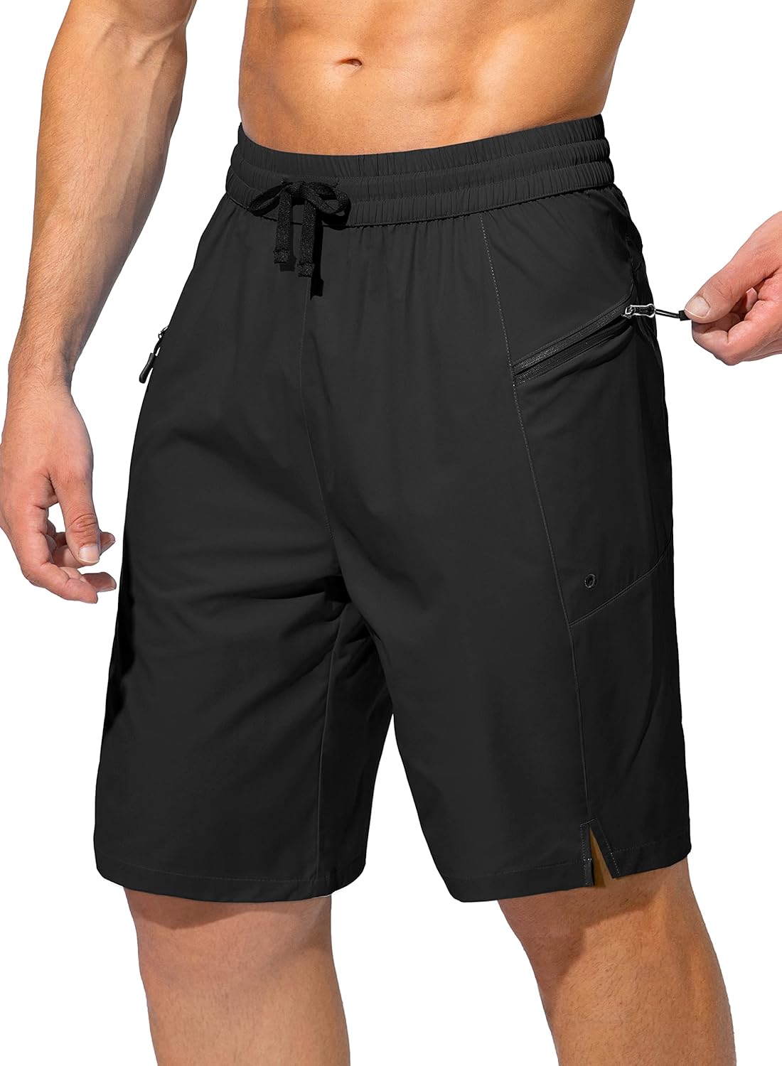 Men's Swim Trunks Quick Dry Board Shorts with Zipper Pockets Beach Shorts Bathin...