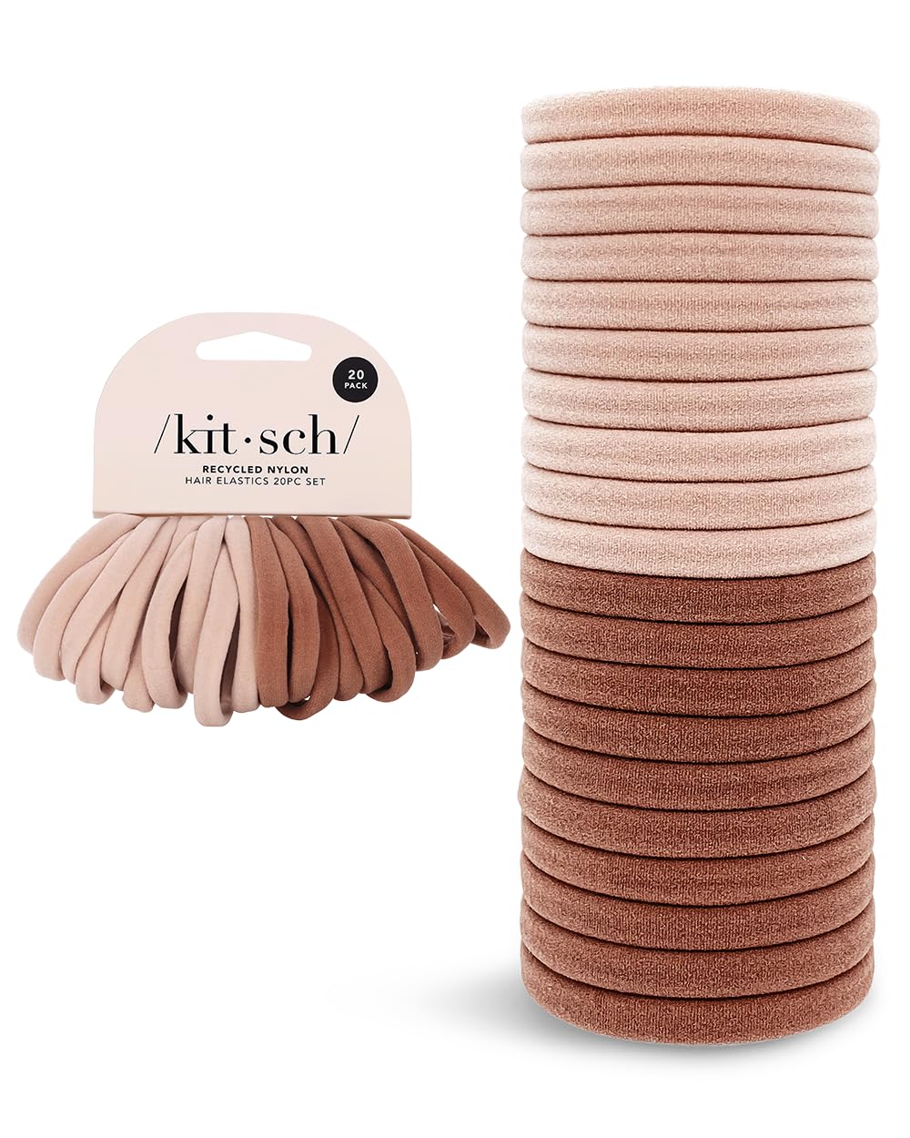 Kitsch Nylon Hair Ties for Girls & Women - No Snag...