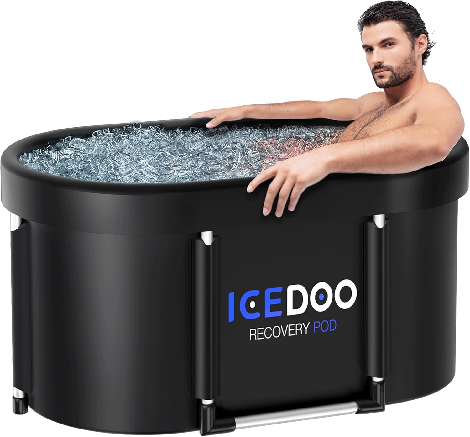 Upgrade XL 129 Gal Large Oval Ice Bath Tub for Athletes,Multiple Layered Portabl...