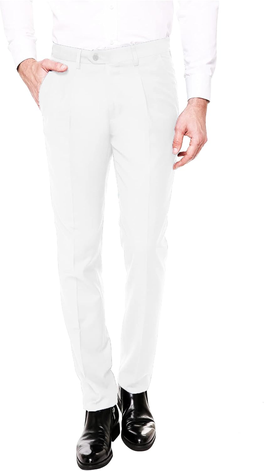 COOFANDY Men's Classic Fit Flat Front Dress Pants No Iron Premium Casual Pants E...
