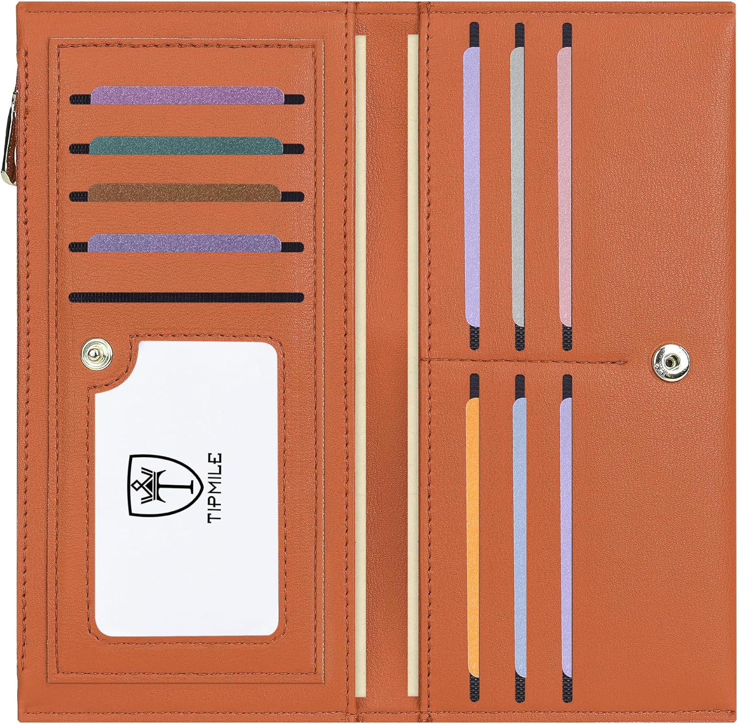 Ultra Slim Wallet for Women Bifold Leather womens Wallet RFID Wallet Women RFID...