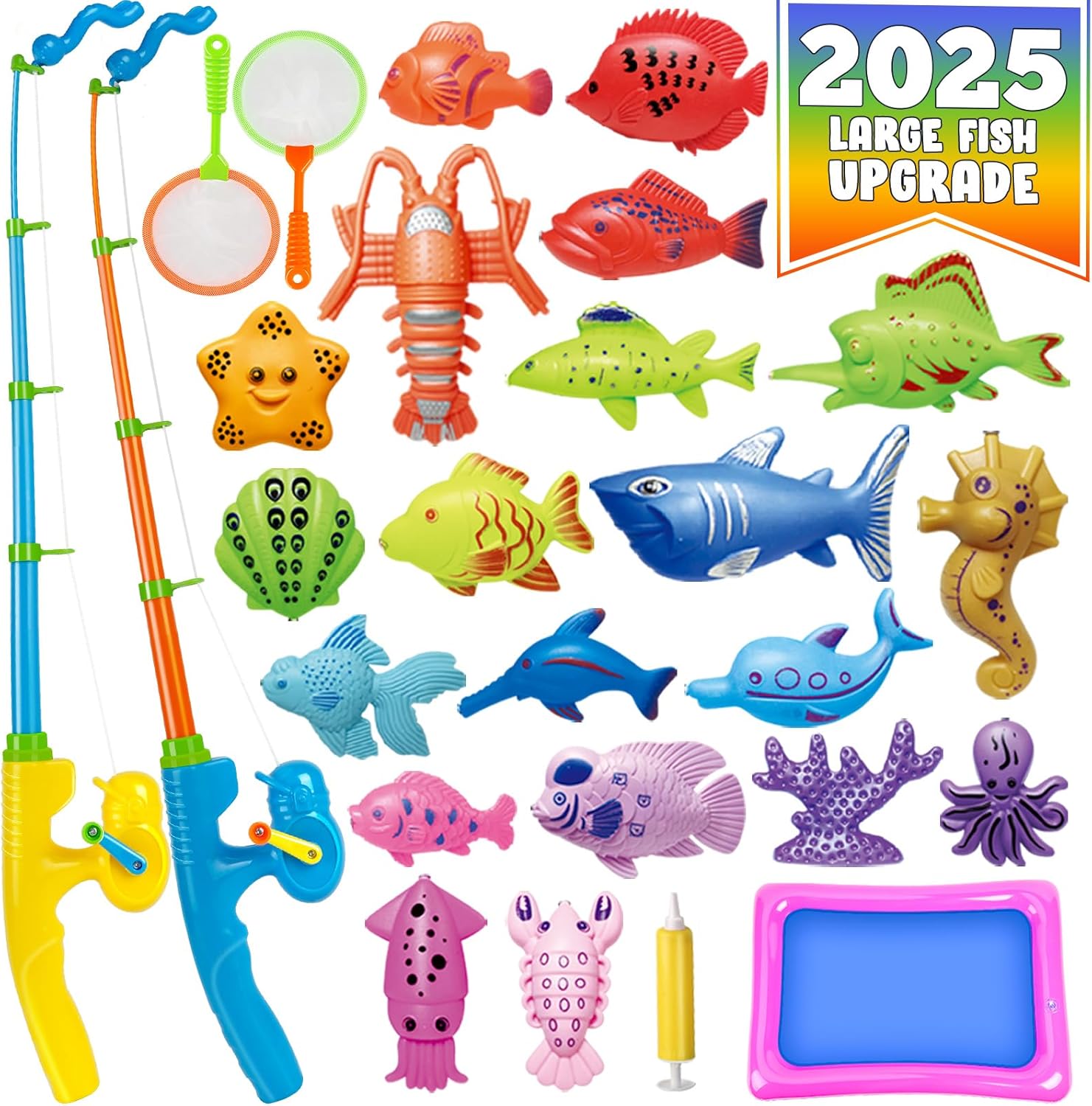 CozyBomB™ Magnetic Fishing Toys Game Set for Kids | Water Table Bathtub Kiddie P...
