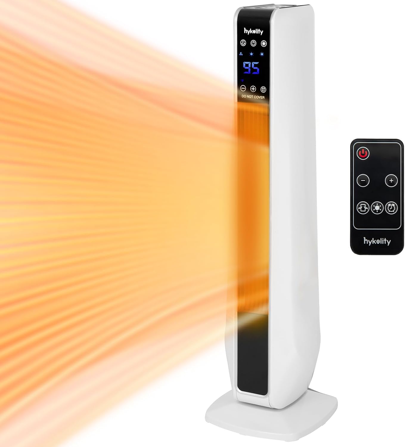 Hykolity 1500W Oscillating Ceramic Space Heater with Timer, 29in. Electric Tower...