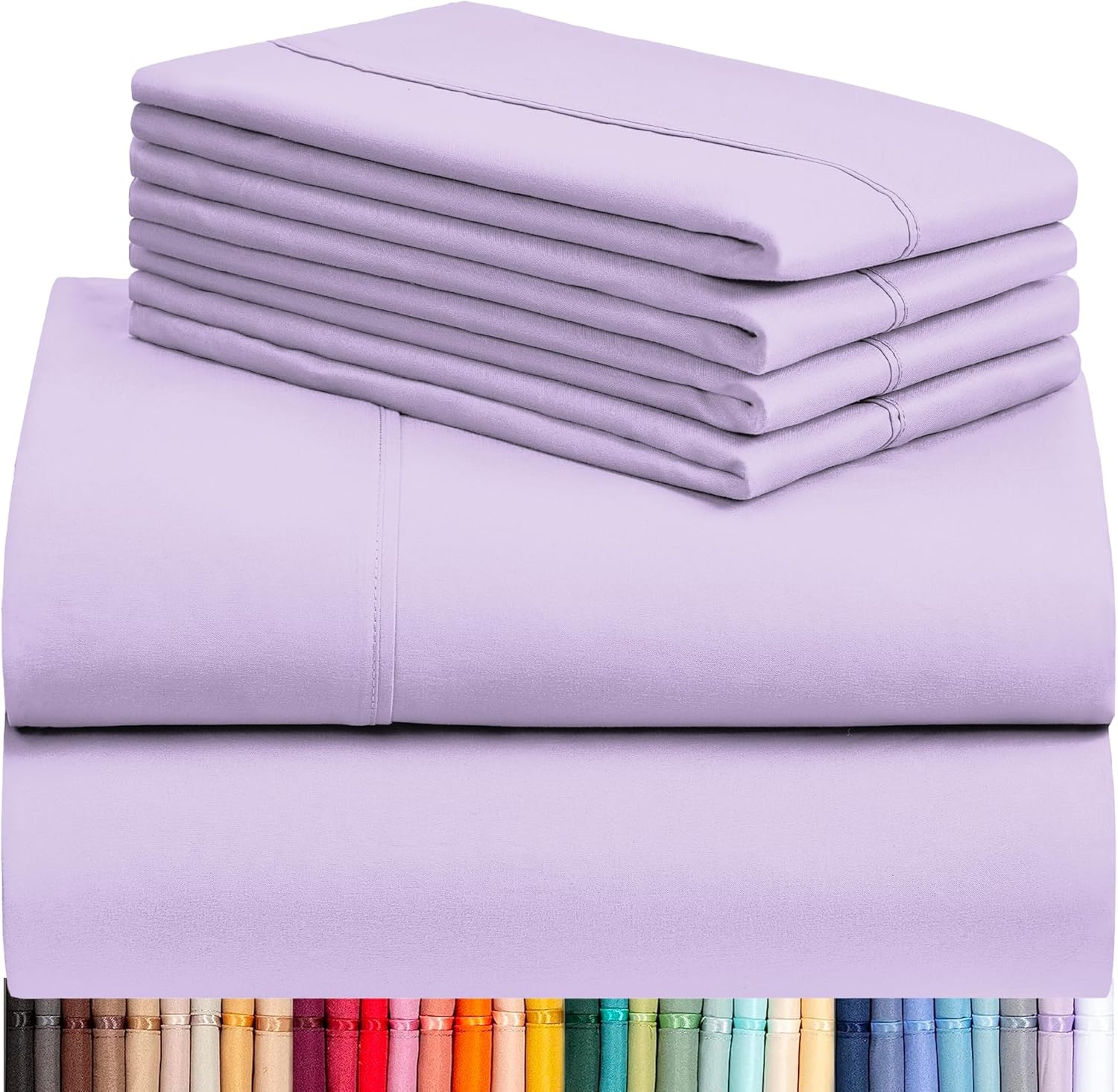 LuxClub 6 PC Queen Sheet Set, Breathable Luxury Bed Sheets, Deep Pockets 18" Eco...