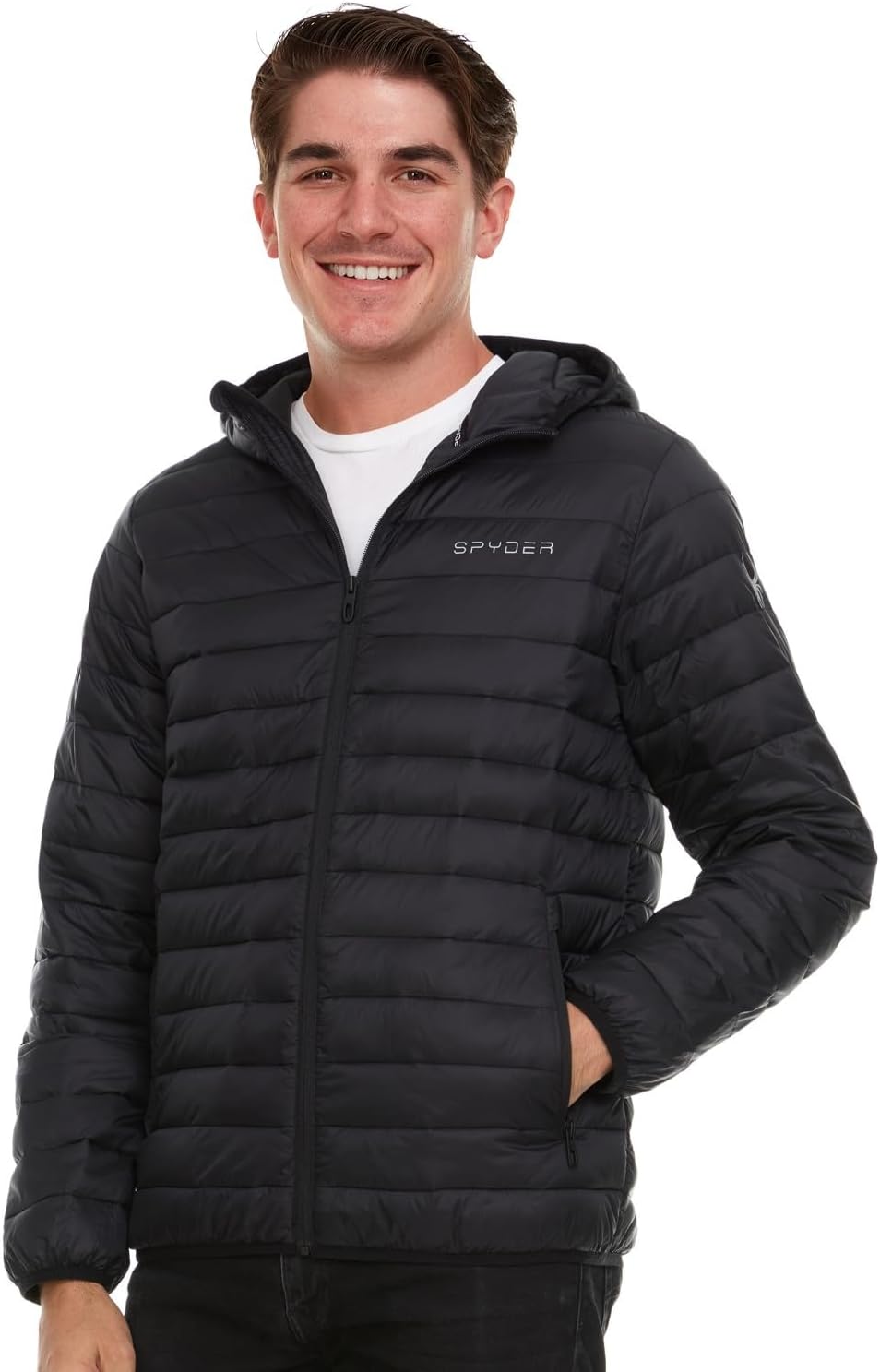 Spyder Packable Puffer Jacket Men with Hood, Lightweight Winter Jackets for Men...