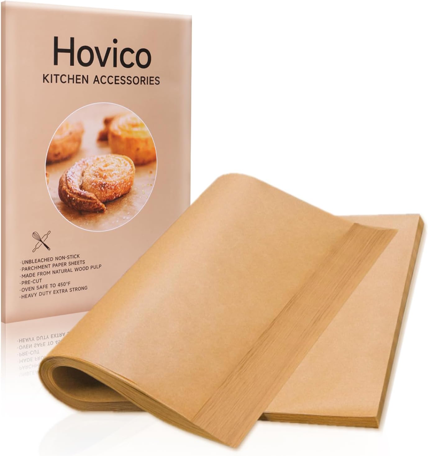 Hovico 130PCS Parchment Paper Baking Sheets, 9x13 Inch, Precut Non-Stick Parchme...