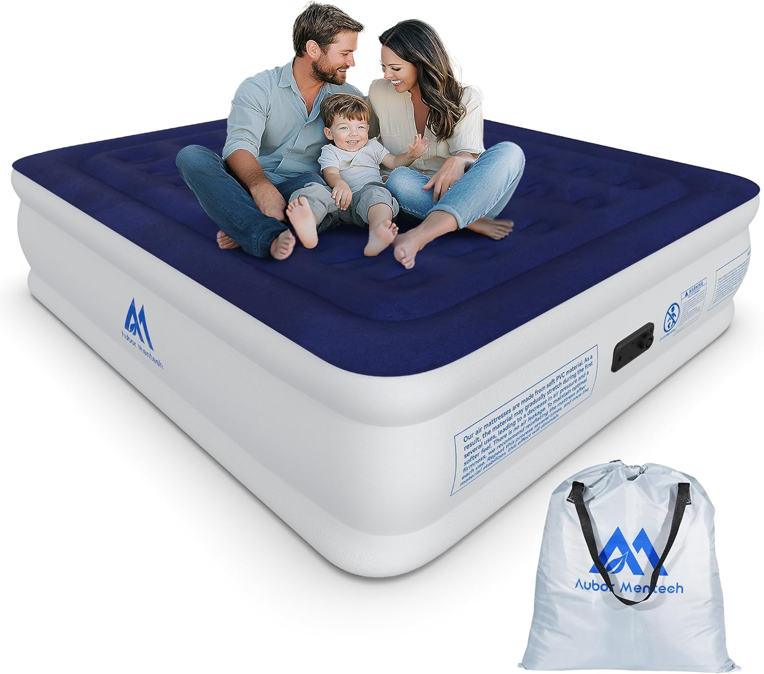 Air Mattress Queen with Built in Pump, 18'' Luxury Comfort Raised Inflatable Mat...