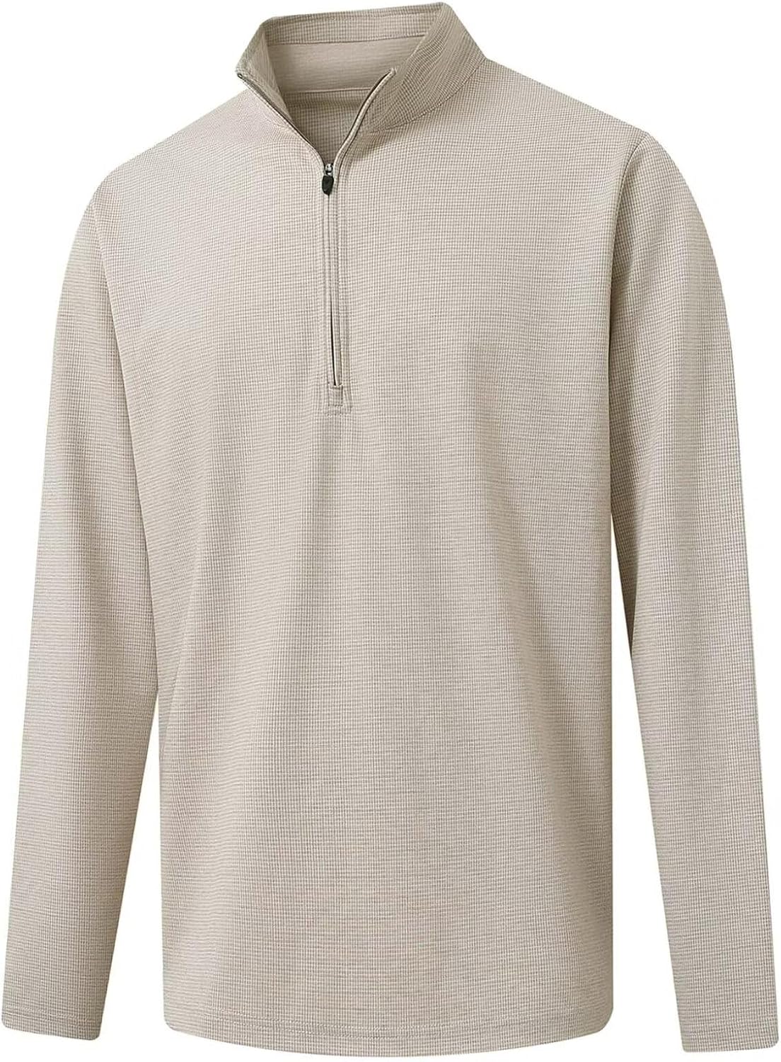 M MAELREG Quarter Zip Pullover Men Mock Neck Long...