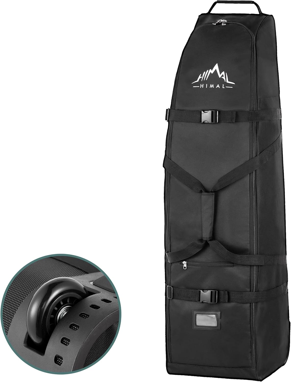 Himal Outdoors Soft-Sided Golf Travel Bag with Wheels - Heavy Duty 600D Polyeste...