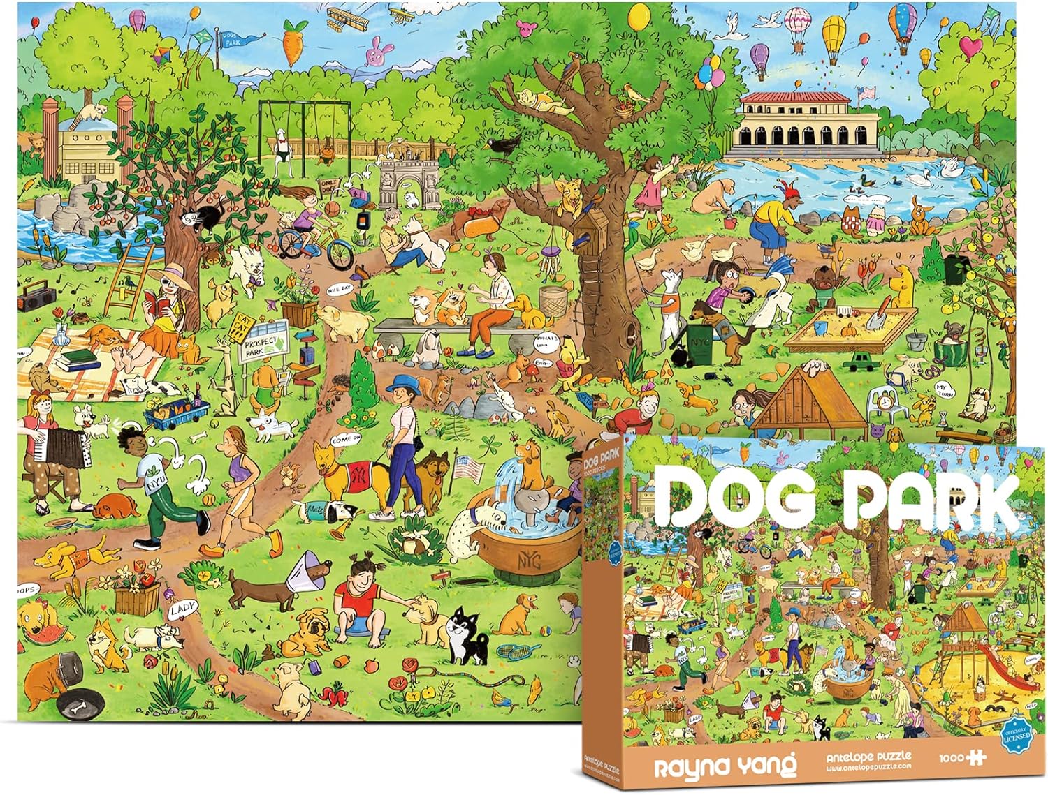 Antelope - 1000 Piece Puzzle for Adults, Dog Park Jigsaw Puzzles 1000 Pieces - 1...