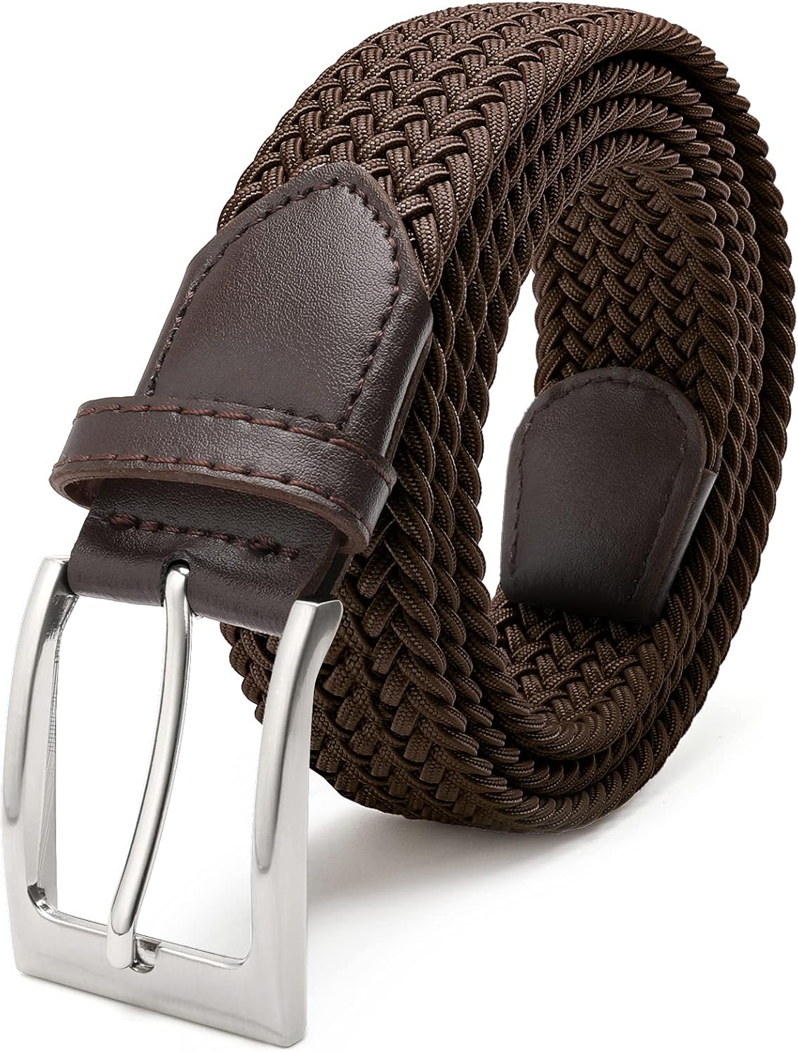 FAIRWIN Elastic Braided Stretch Mens Golf Casual Jeans Belts Woven 1 3/8" Nylon...