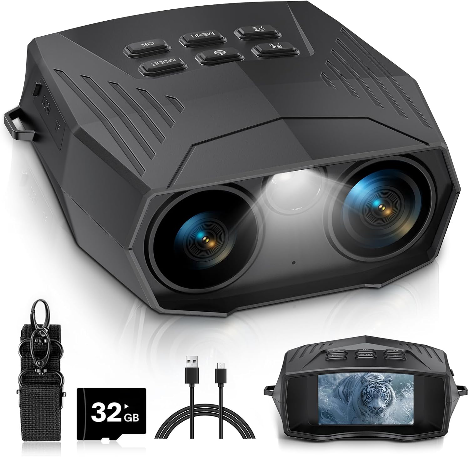 Night Vision Goggles - 5K Night Vision Binoculars for Adults, 5000mAh Rechargeab...