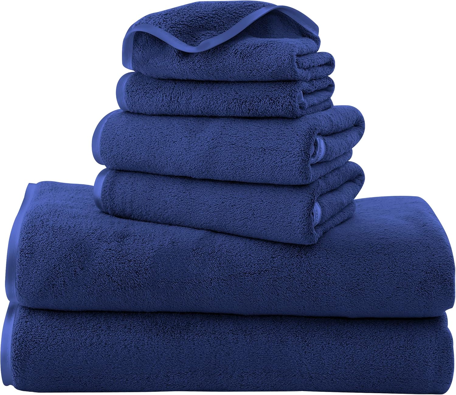TENSTARS Luxury Silk Hemming Towel Set - Light Thin Quick Drying - 2 Bath Towels...