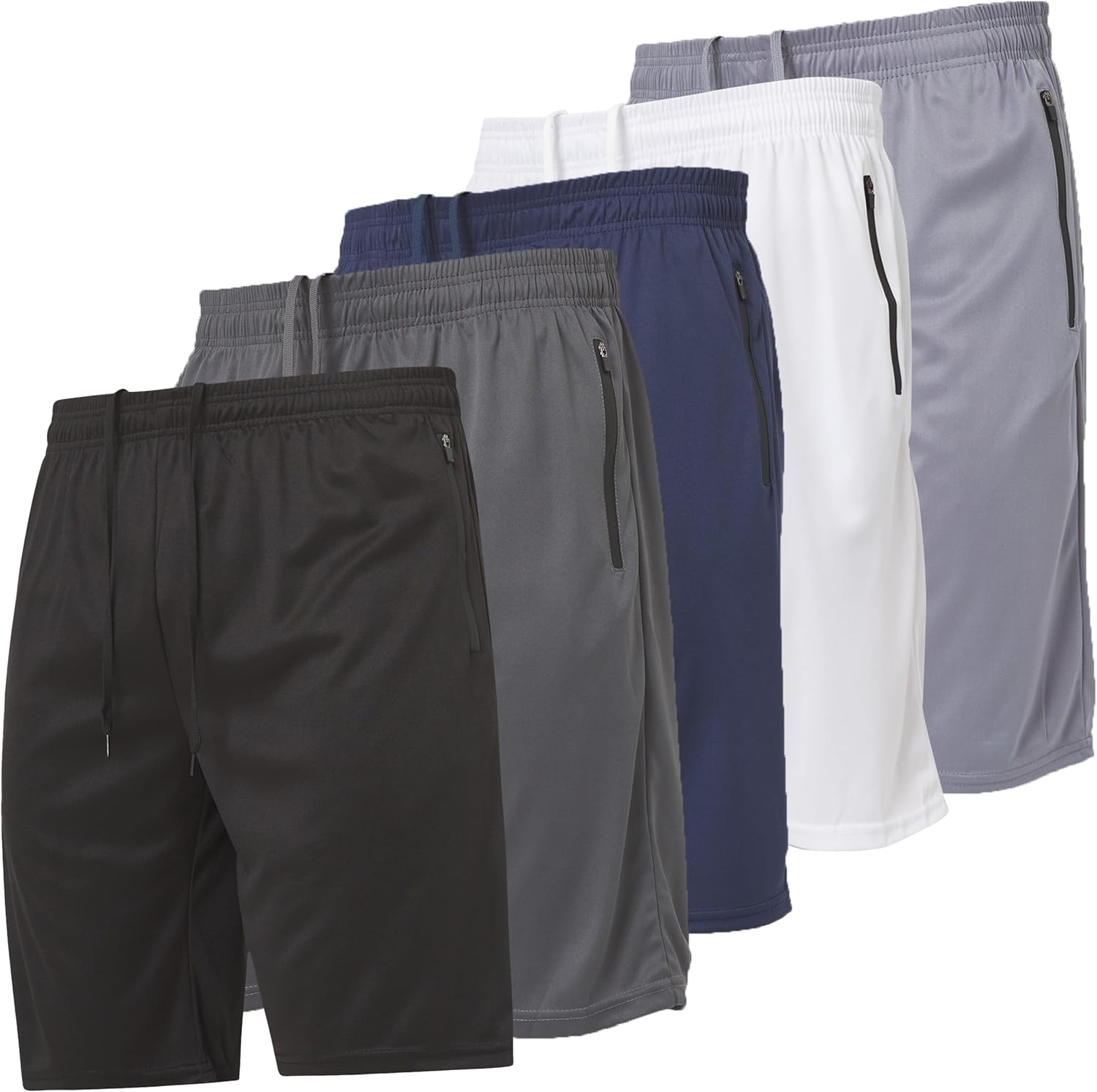 Ultra Performance Mens 5 Pack Athletic Running Shorts, Basketball Gym Workout Sh...