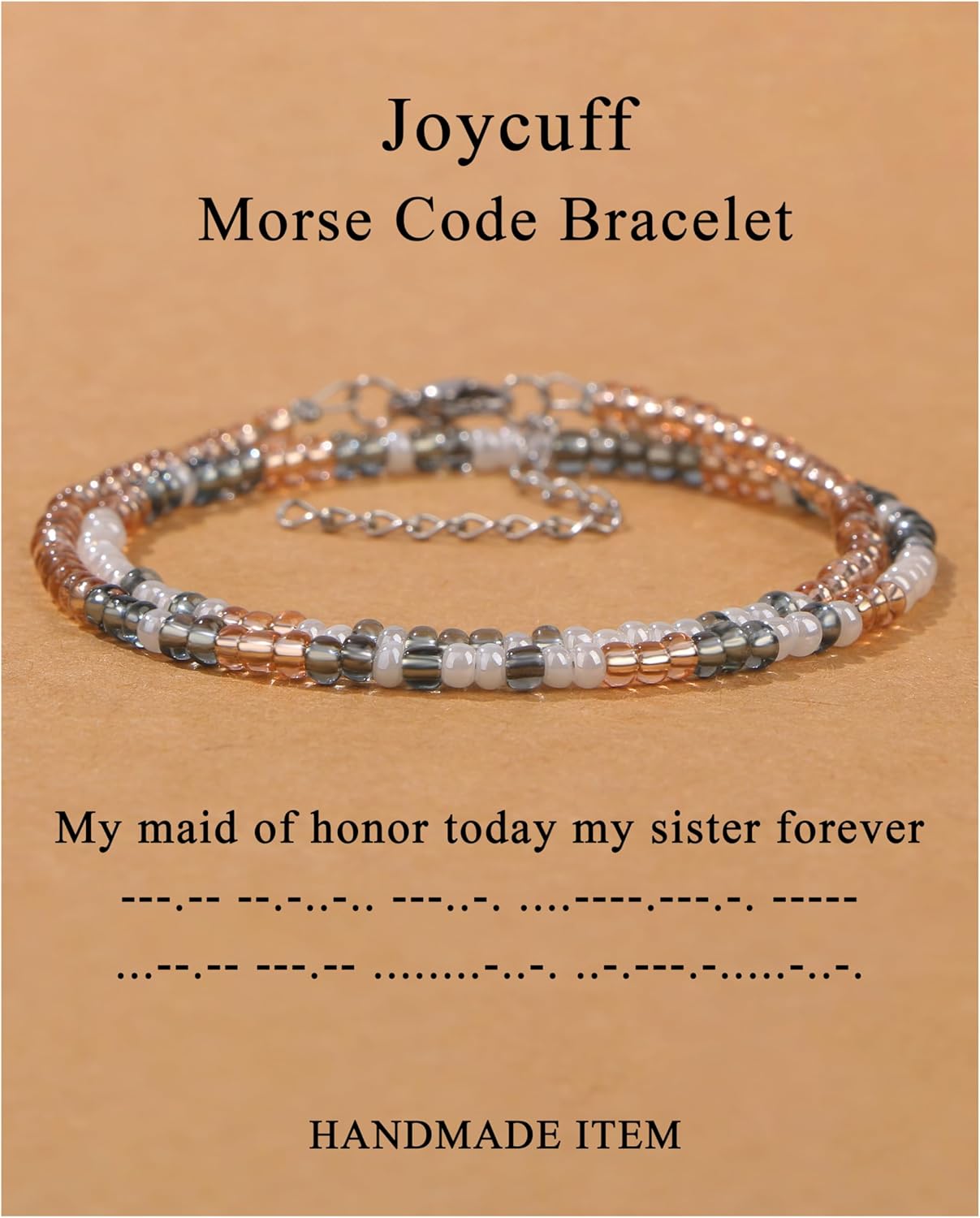 Inspirational 𝐌𝐨𝐫𝐬𝐞 𝐂𝐨𝐝𝐞 𝐁𝐫𝐚𝐜𝐞𝐥𝐞𝐭𝐬 for Women Funny Jewelry Birthday Valentine's...