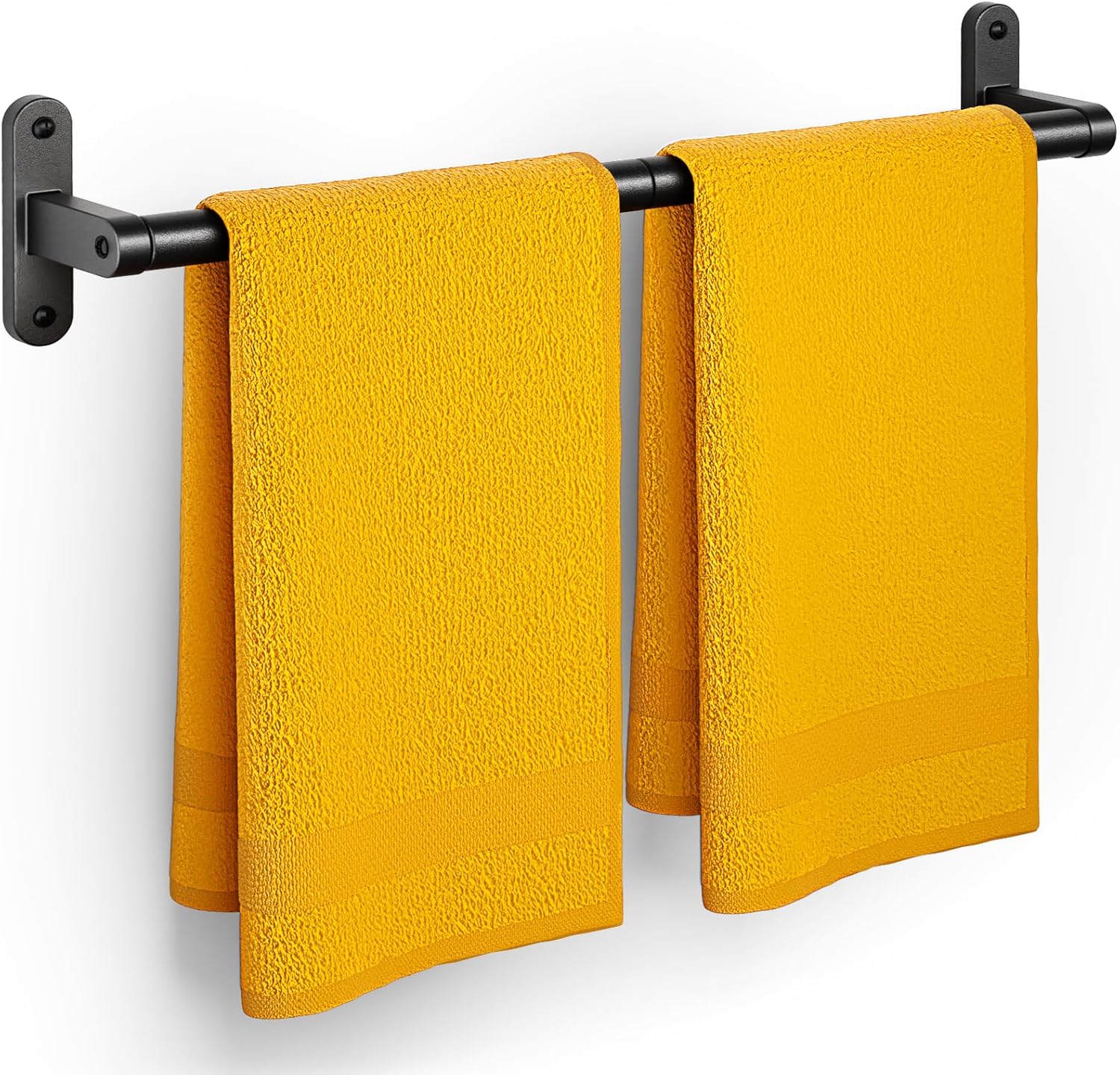 Towel Rack for Bathroom - 24" Rustproof Towel Holder, Sturdy Towel Bar Wall Moun...