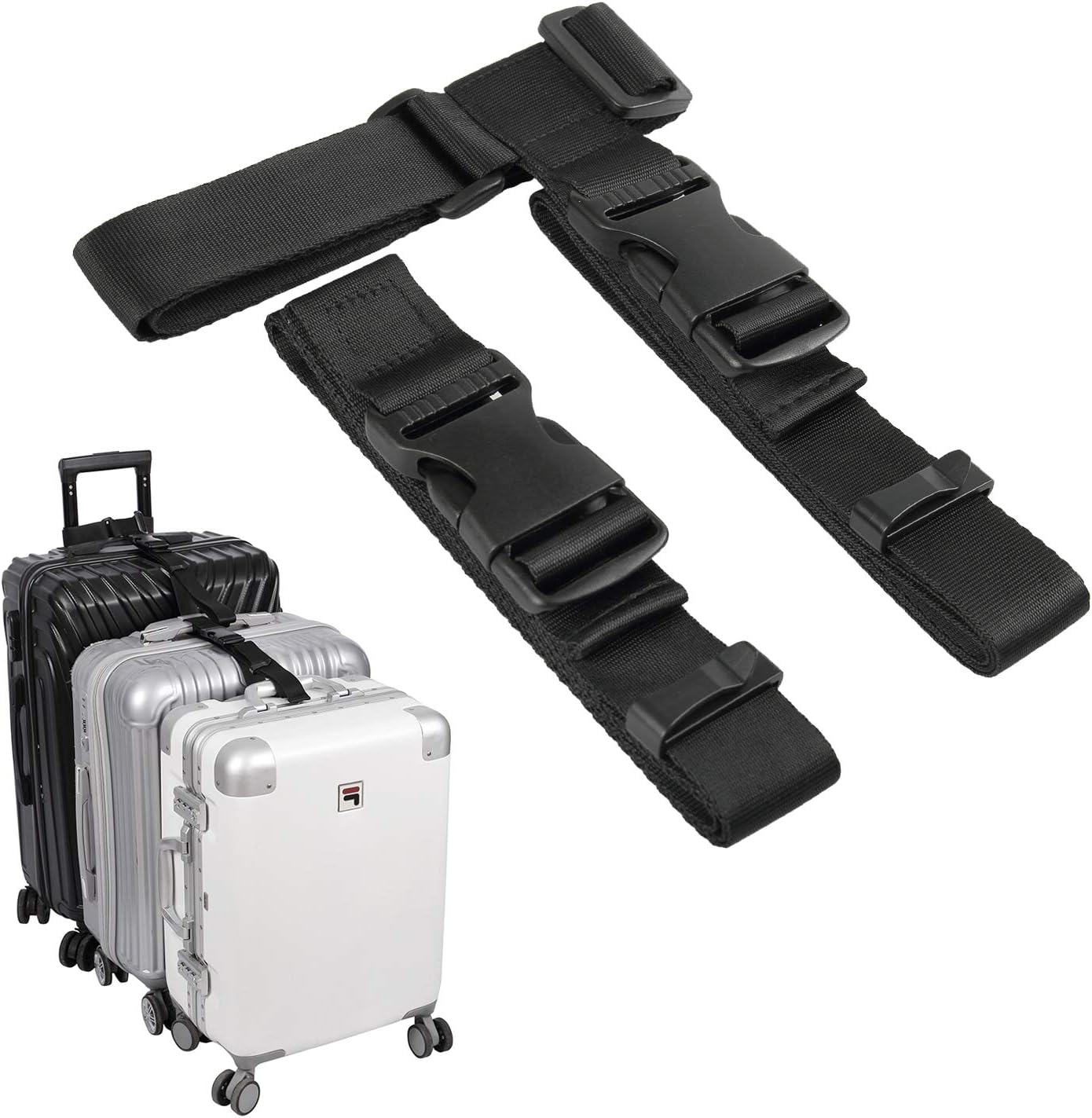 Vigorport Luggage Connector, Straps for Suitcase, Add A Bag Adjustable Attachmen...