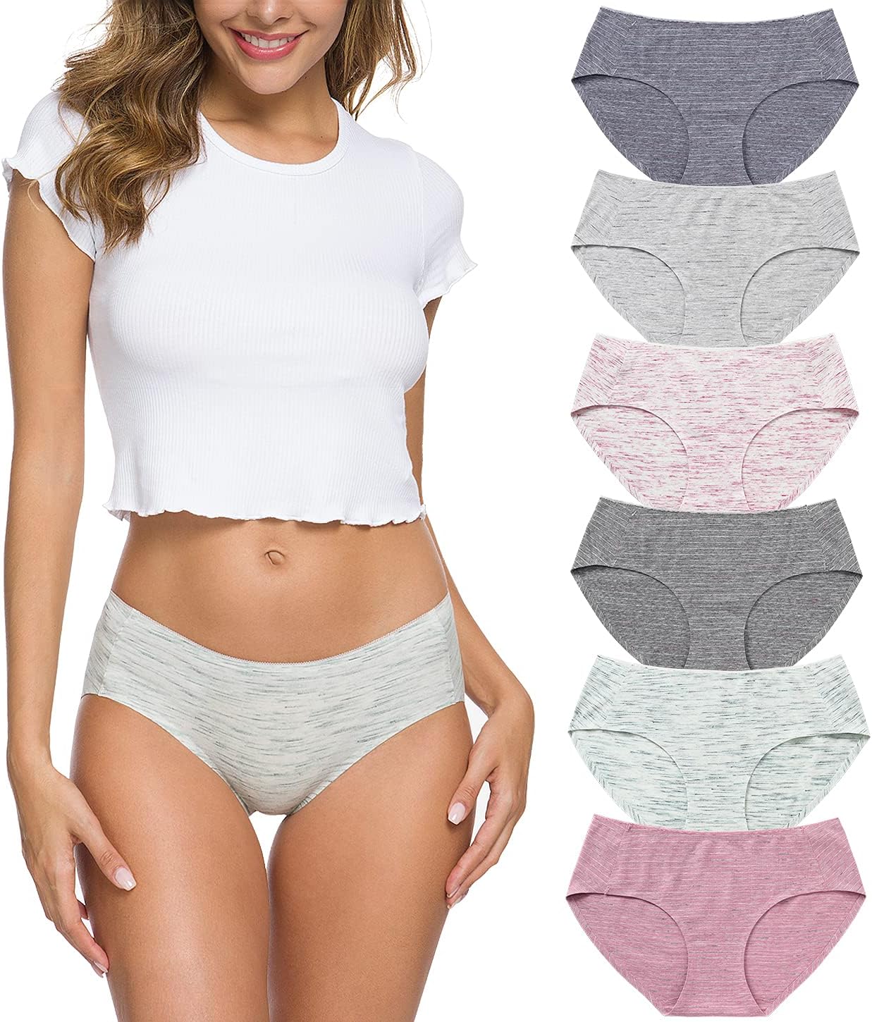 Wealurre Cotton Bikini Women's Breathable Panties Seamless Comfort Underwear Med...