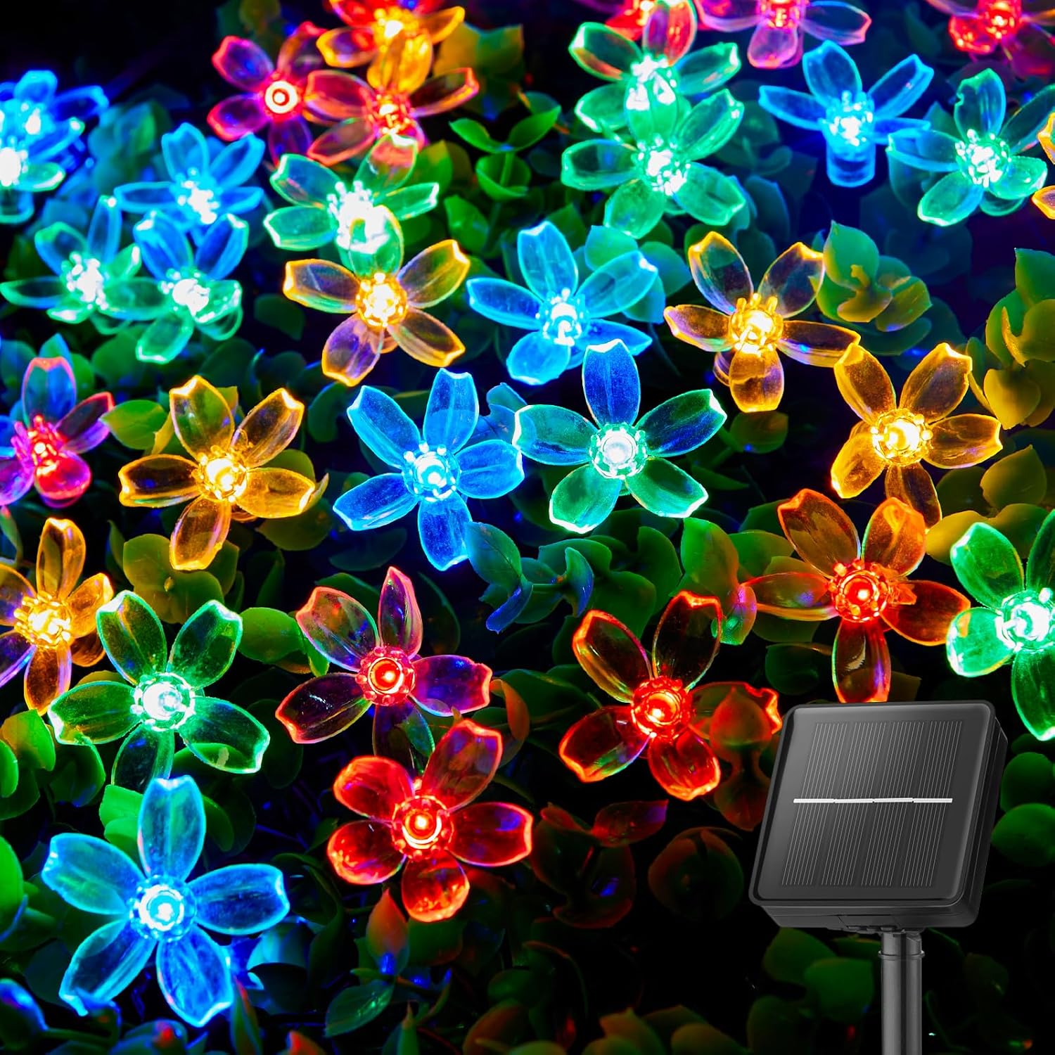 Brightown 60 LED Flower Solar String Lights Outdoor Waterproof Fairy Lights for...