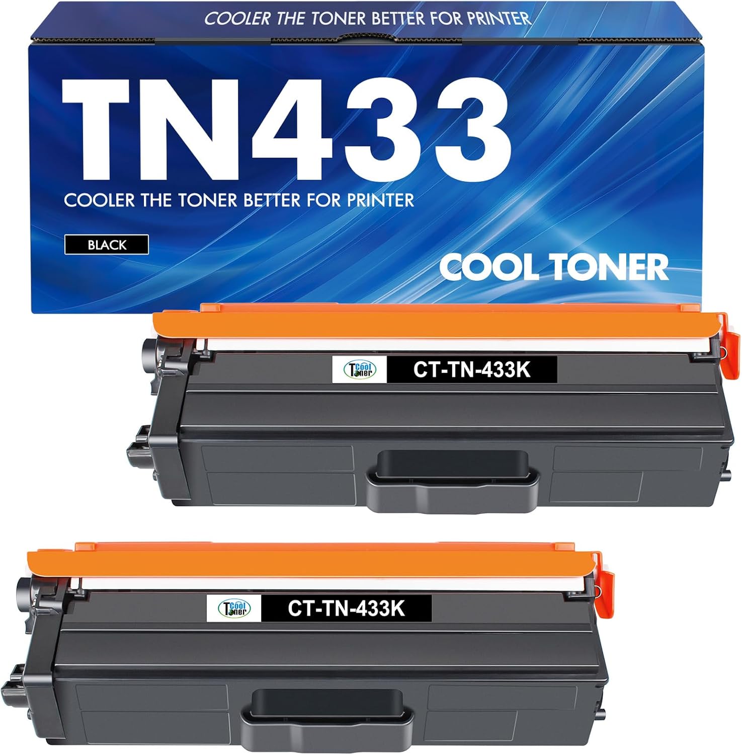 Cool Toner Compatible Toner Cartridge Replacement for Brother TN433BK TN433 TN43...