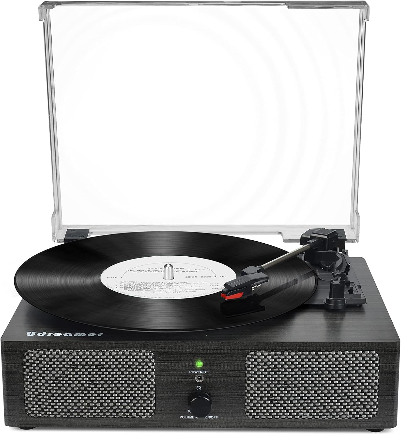 Vinyl Record Player Wireless Turntable with Built-in Speakers and USB Belt-Drive...