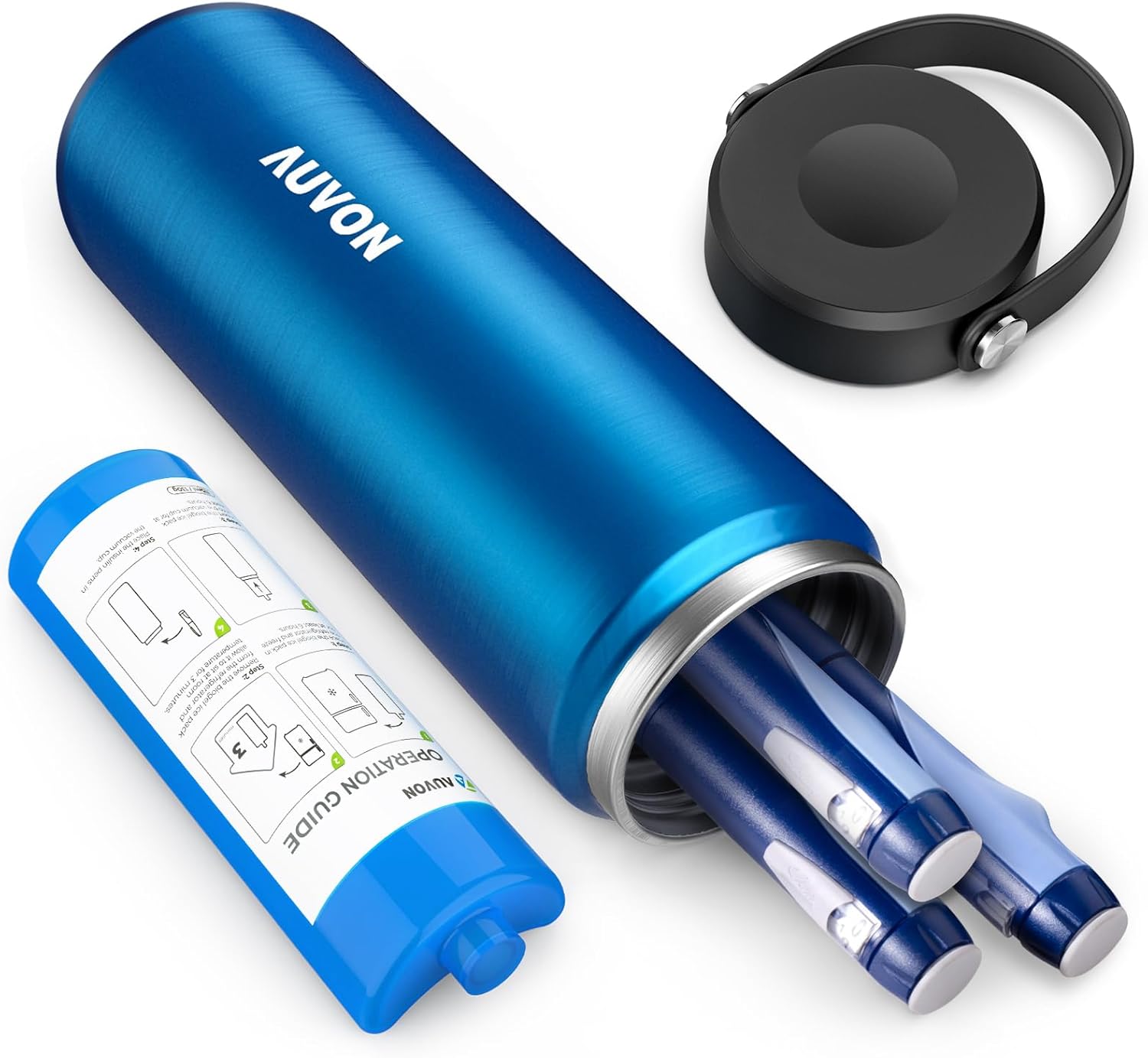 AUVON Portable Insulin Pen Cooler Travel Case for 2-3 Insulin Pens, TSA Approved...