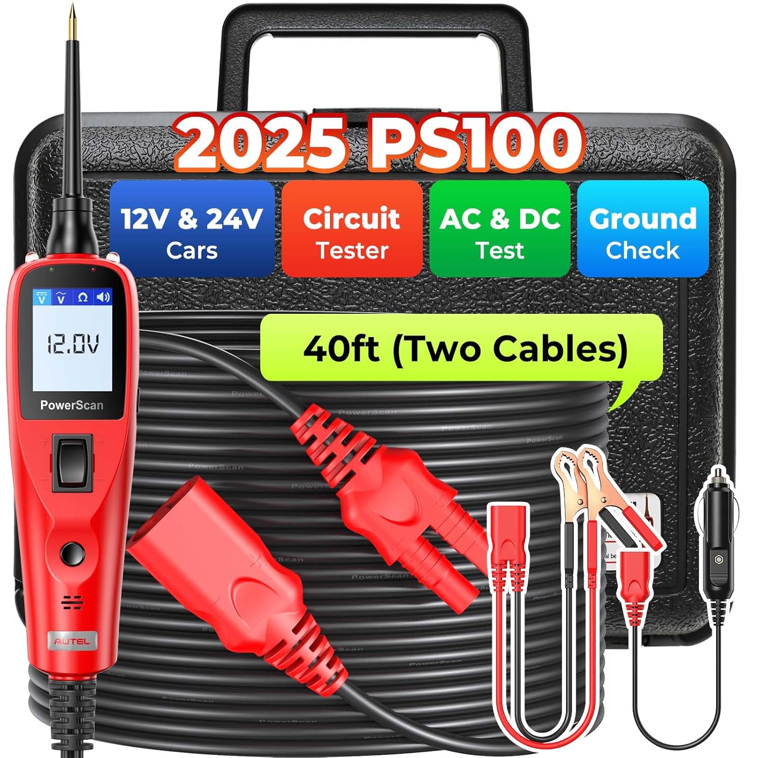 2025 Autel Circuit Tester, Power Circuit Probe Tool, 12-24V Electrical Short Ope...