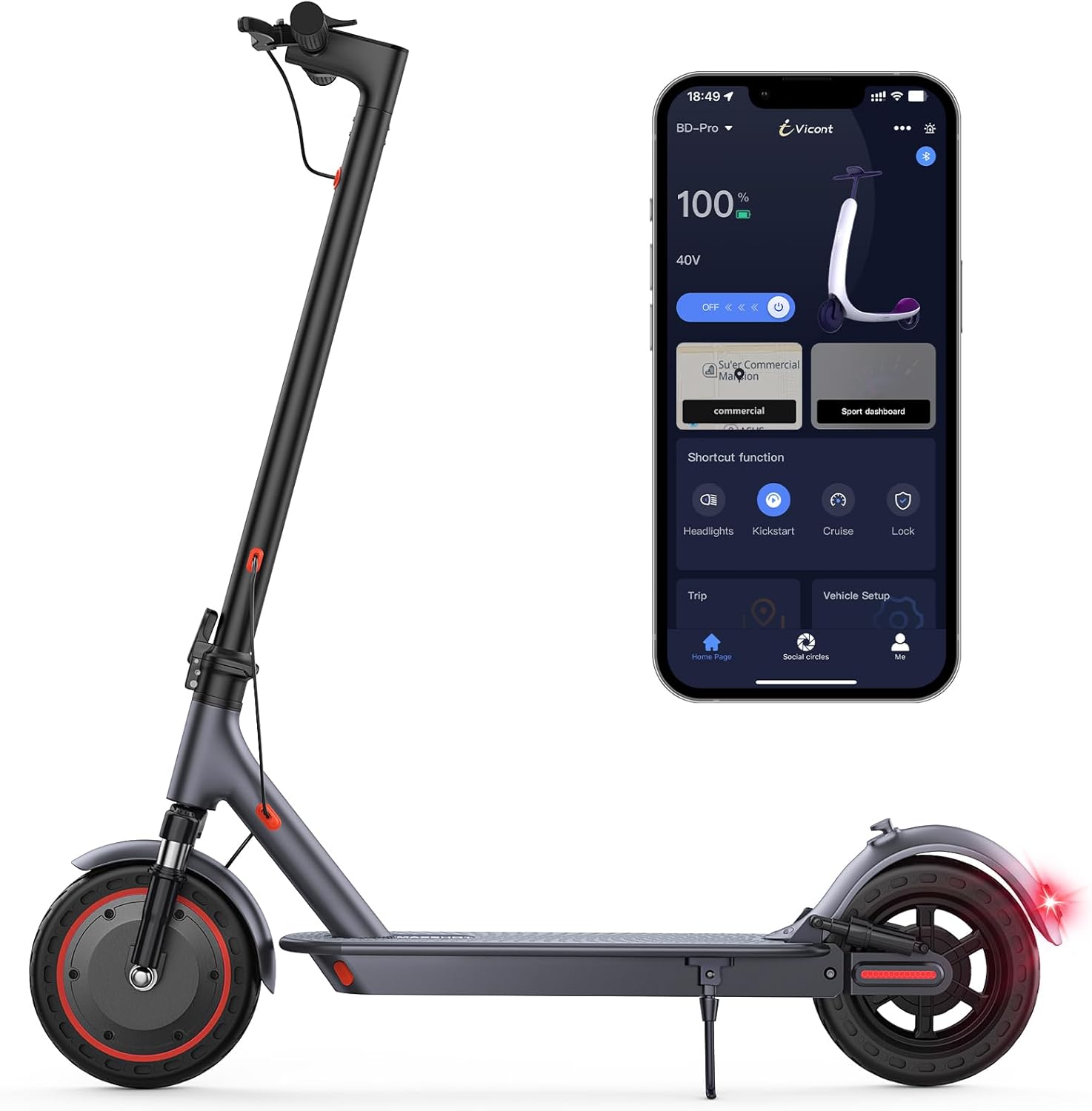 Electric Scooter Adult Basic/with Dual Suspension, Powerful 350W/500W Motor, Max...