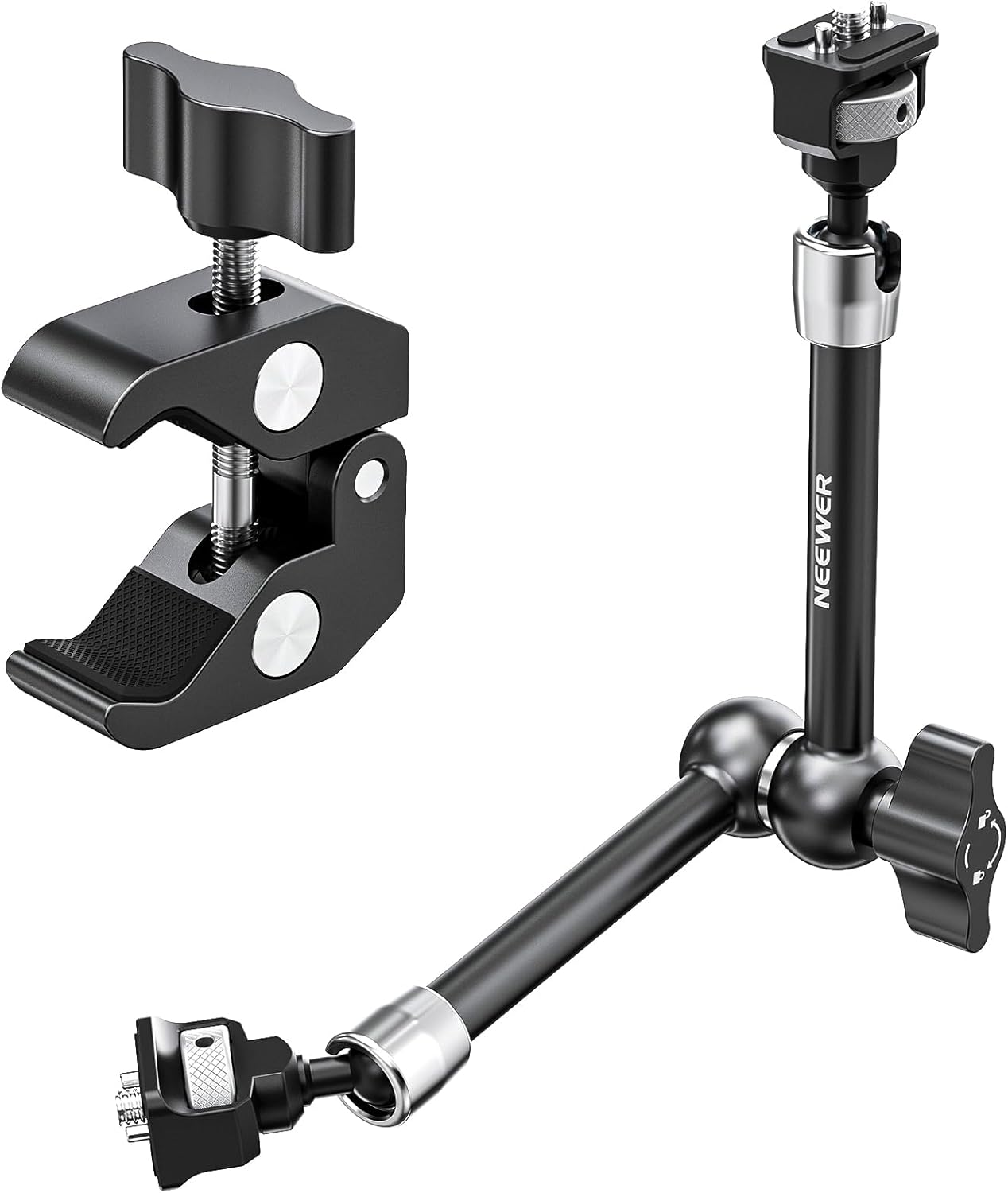 Neewer 11" Articulating Magic Arm Clamp Mount with Super Clamp, Camera Monitor M...