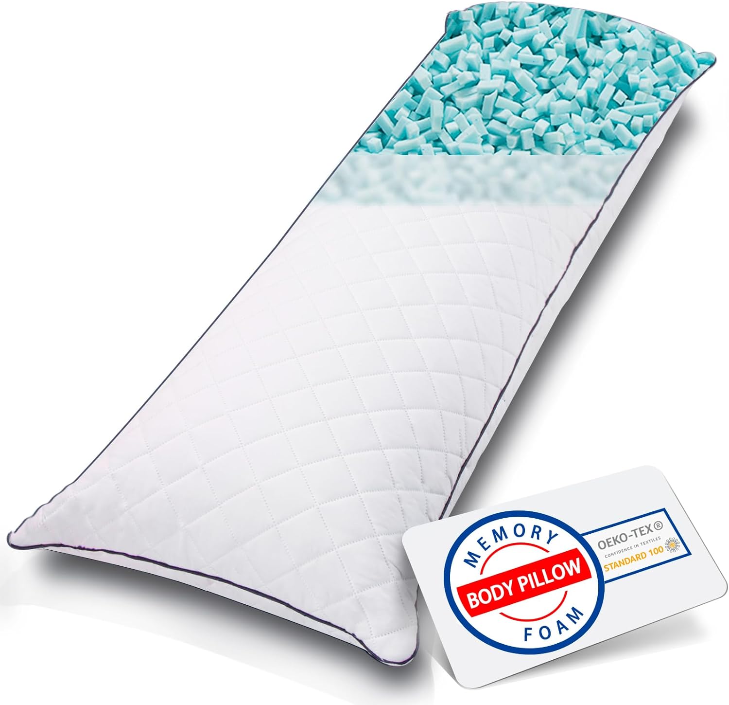 Body Pillow, Cooling Memory Foam Body Pillows for Adults Sleeping, Long Pillow f...