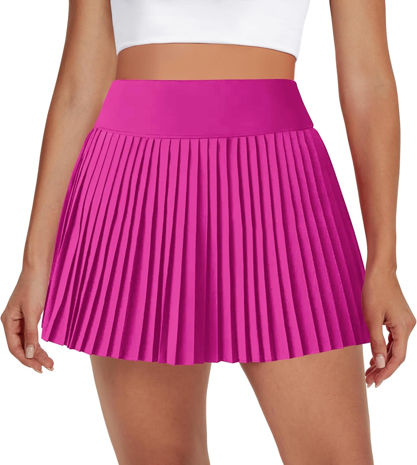 Womens Pleated Tennis Skirts with Pocket Shorts High Waisted Skorts Lightweight...