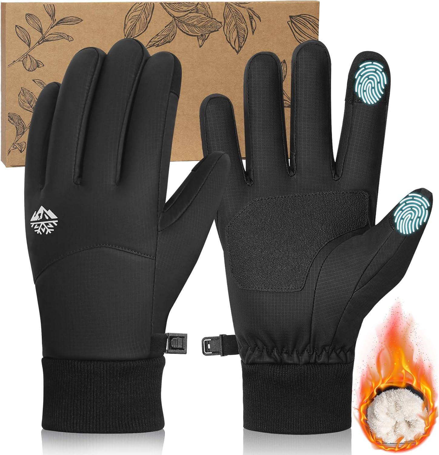RIGWARL -5℉ Winter Warm Gloves with Thickest Thermal Plush for Extreme Cold Weat...